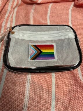 Pride Progress Flag See-Through Vinyl Belt Bag by Celebrate It New